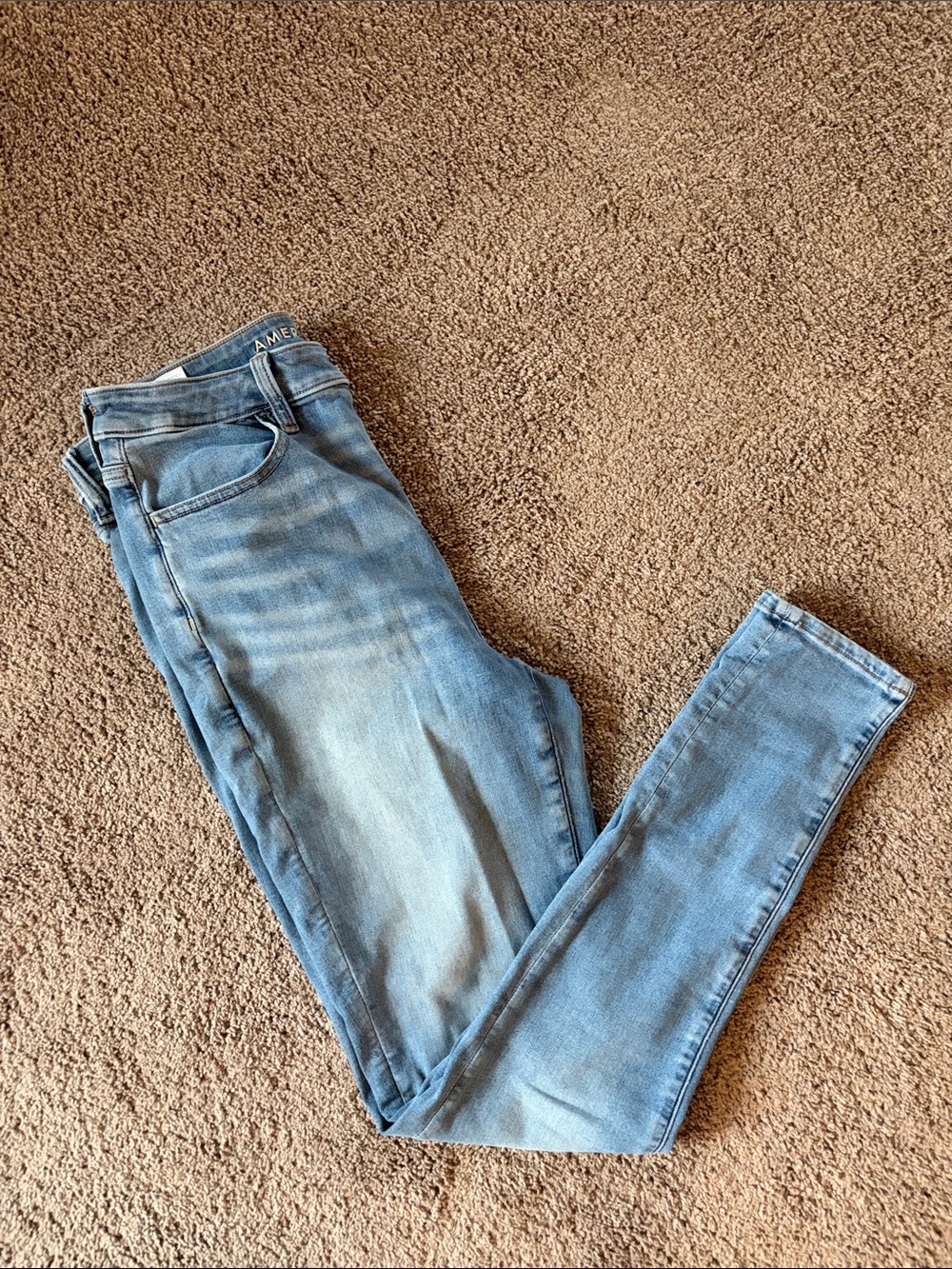 American Eagle Outfitters Next Level Stretch Light Wash Skinny Jeans